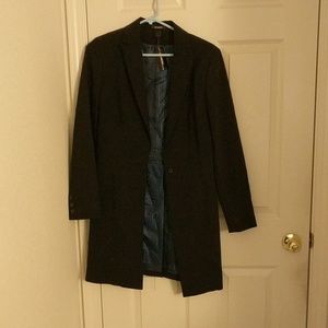 Express Long Black Suit Jacket